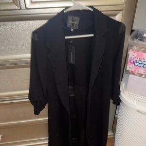 Dynamite Black Sheer Blazer